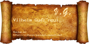Vilheim Gyöngyi névjegykártya